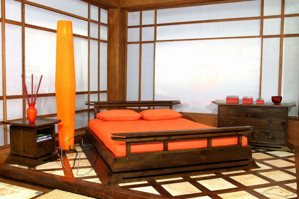 Alluring asian style bed frames Kondo Platform Bed Tansu Net